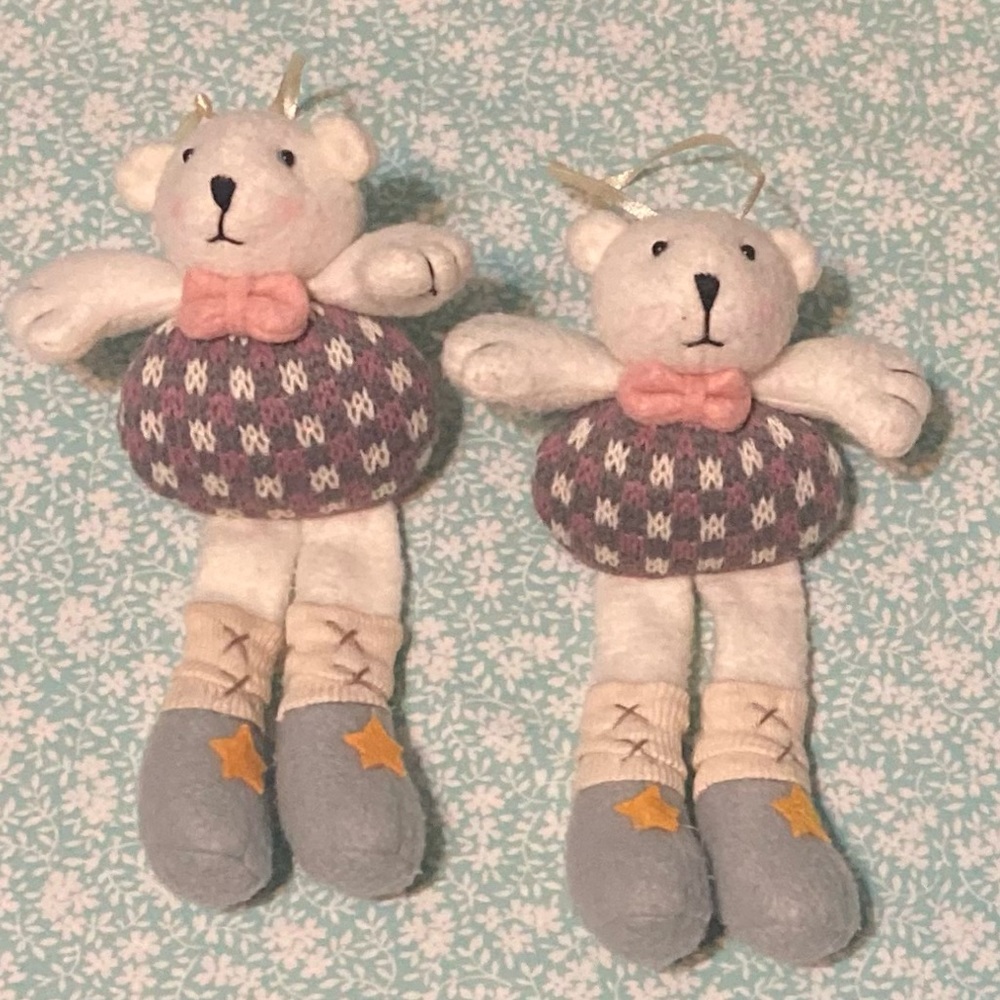 💙 Fabric Bear Ornaments